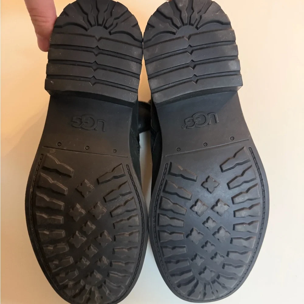 UGG Lavelle Ankle Leather Boots, Black, Size 8 - Picture 8 of 12